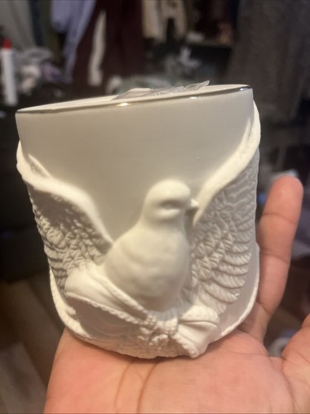 New Lenox Radiant Light Dove Votive Candle Holder 3.25"